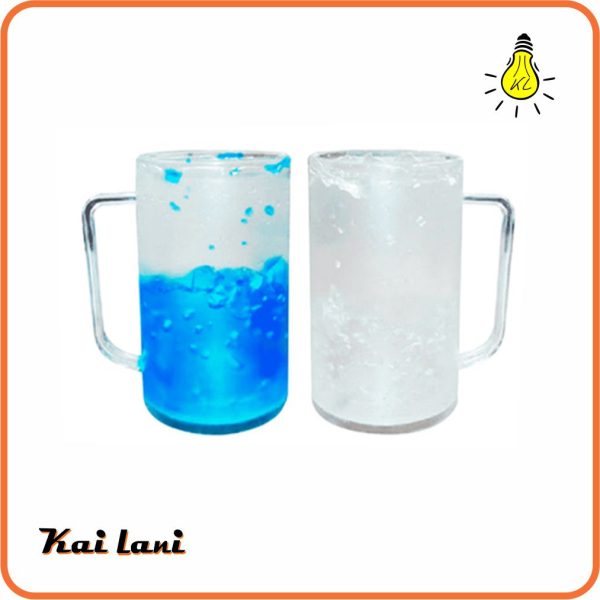 Jarro Mug Frosty Colores: Azul y blanco.